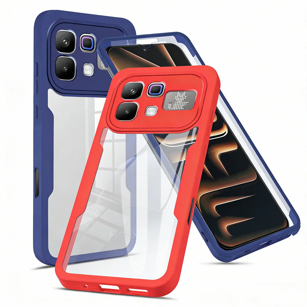 Luxury Transparent 360° Full-body Phone case For Infinix Note 60 Pro Note Edge Hot 60 Pro Plus 60i Shockproof Protect Hard Cover