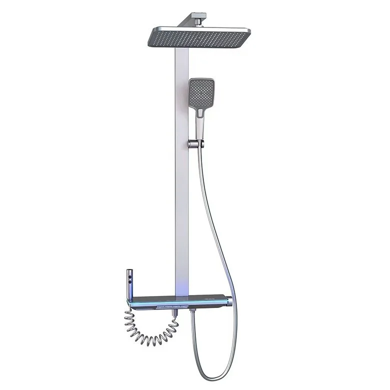 Calentador de baño con pantalla Digital supercargado, cabezal de ducha, rociador superior, grifos de baño completos con función de temperatura constante