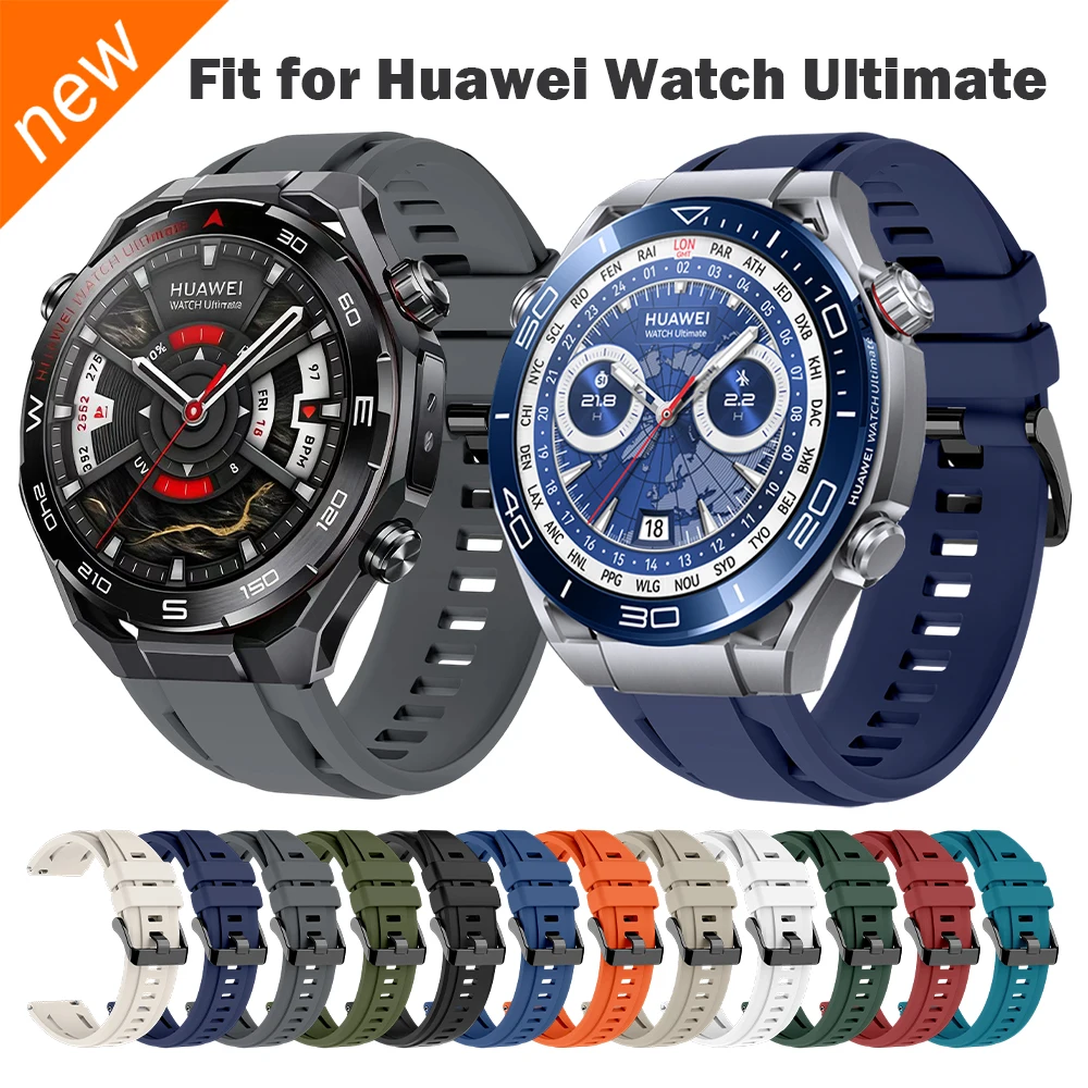 

Официальный ремешок подходит для Huawei Watch Ultimate 2, дышащий спортивный силиконовый ремешок для Huawei Watch 5/GT5pro 42 мм GT5 GT4 41 мм