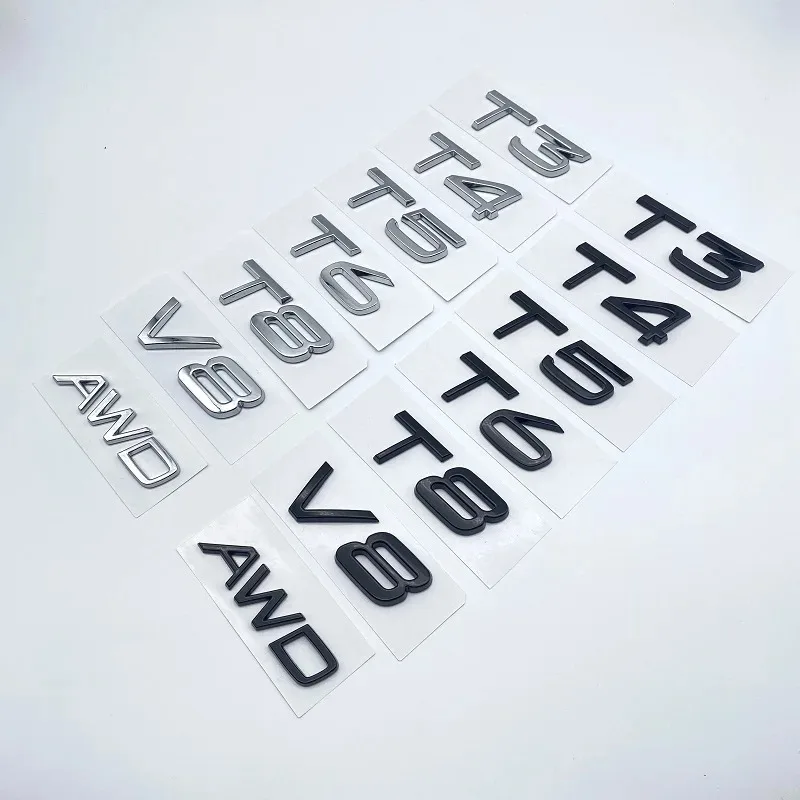 3D AWD T3 T5 T6 T8 Logo emblema insignia pegatina de coche para Volvo C30 V40 V60 S40 S60 XC60 XC90 XC40 S80 S90 S80L S60L estilo de coche