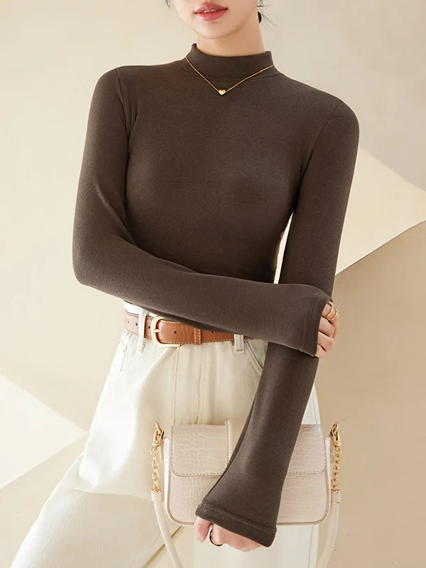 Cseta Interior de Manga Larga Ajustada para Mujer, Primavera, Otoño, Invierno, Ropa Interior y Exterior, Cómoda, Transpira...