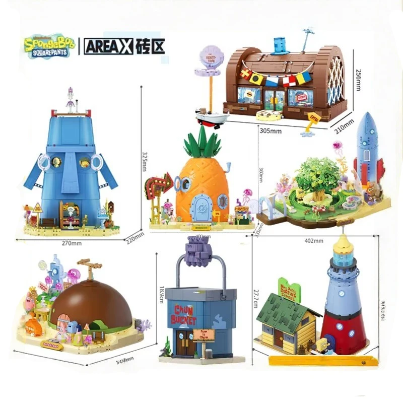 areax-spongebob-bikini-bottom-building-blocks-world-series-6pcs-blind-box-toy-desktop-decoration-gift-for-kids-and-cartoon-fans