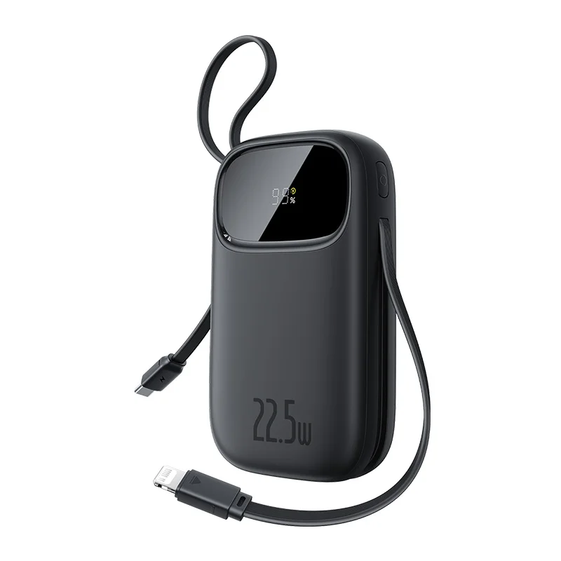 Baseus 22.5W 10000mAh 20000mAh Power Bank Built-In Retractable USB-C & Lightning Cable for iPhone 16 Samsung S25 Xiaomi Poco image 3