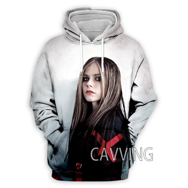 New Fashion 3D Print  Avril Lavigne  Hoodies Hooded Sweatshirts Harajuku Hoodie Sweatshirts HIP HOP Tops Clothing   H02