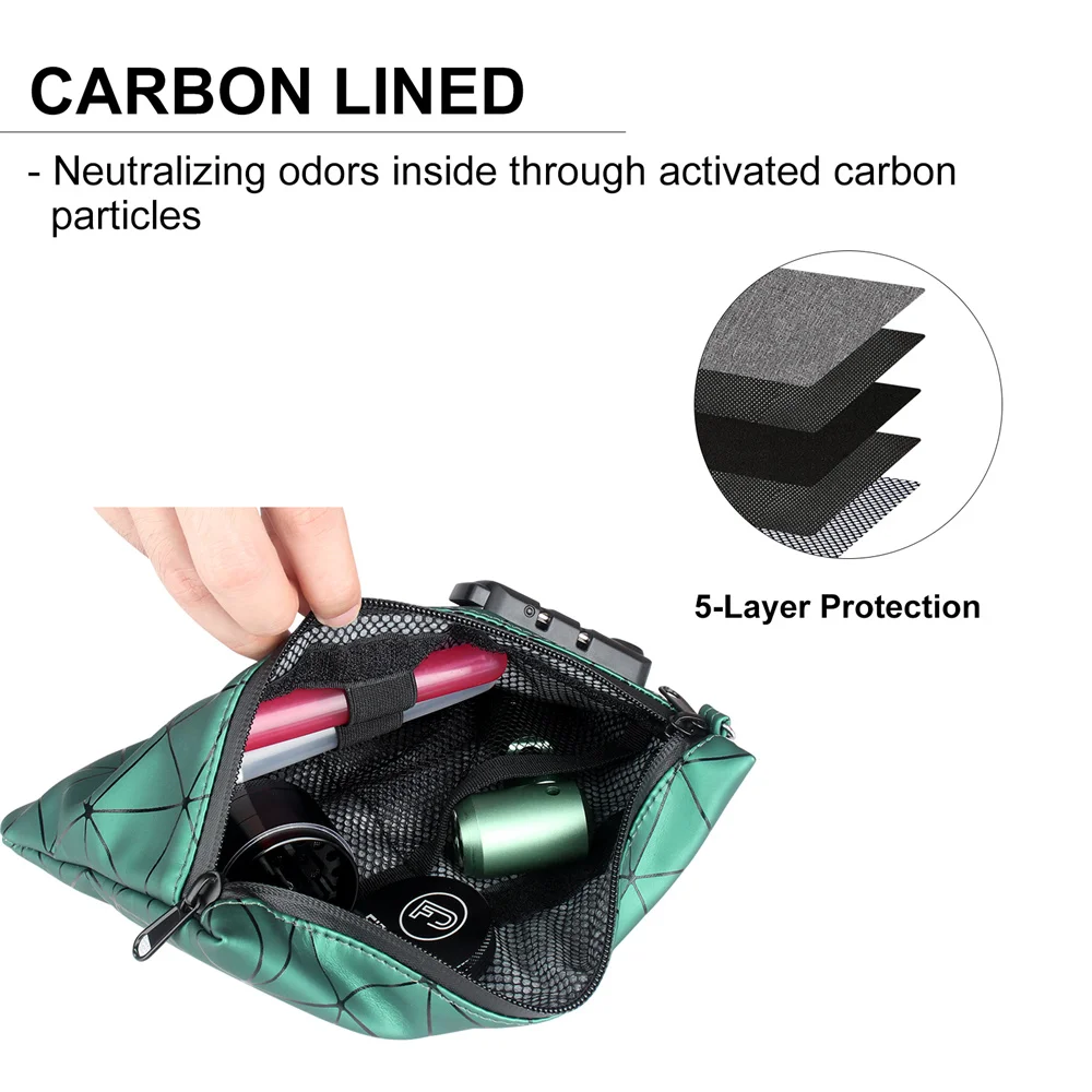 Fashion for Tobacco Storage Pouch Smell Proof Bag Activated Carbon Tobacco Pack Pipe Bags Set Smoking Set Kit Accessories