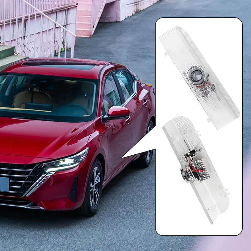 2pcs Car Door Welcome light Projector Logo Lamp for Nissan Teana Altima Coupe Sedan MAXIMA AMADAR TITAN QUEST Quest Armada