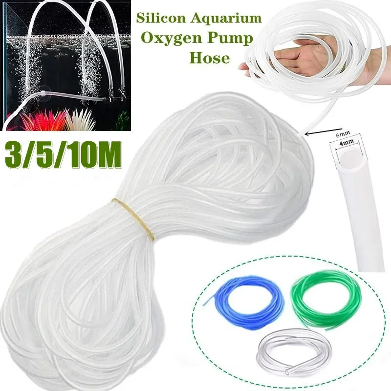 

Aquarium Tubing 3/5/10m Silicon Aquarium Oxygen Pump Hose Air Bubble Stone Aquarium Fish Tank Pond Pump Tube Food Grade Material