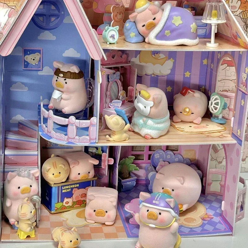 

Original Lulu The Pig Stay With You Series Figures Toys Cartoon Cute Xmas Girl'S Gifts Mystery Collection Model New Year's gift