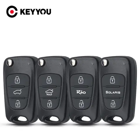 KEYYOU Kia K2 K5 Rio 3 Ceed Sorento Sportage 3 BT 플립 원격 자동차 키 쉘 케이스 현대 솔라리스 Accent Avante I30 IX35