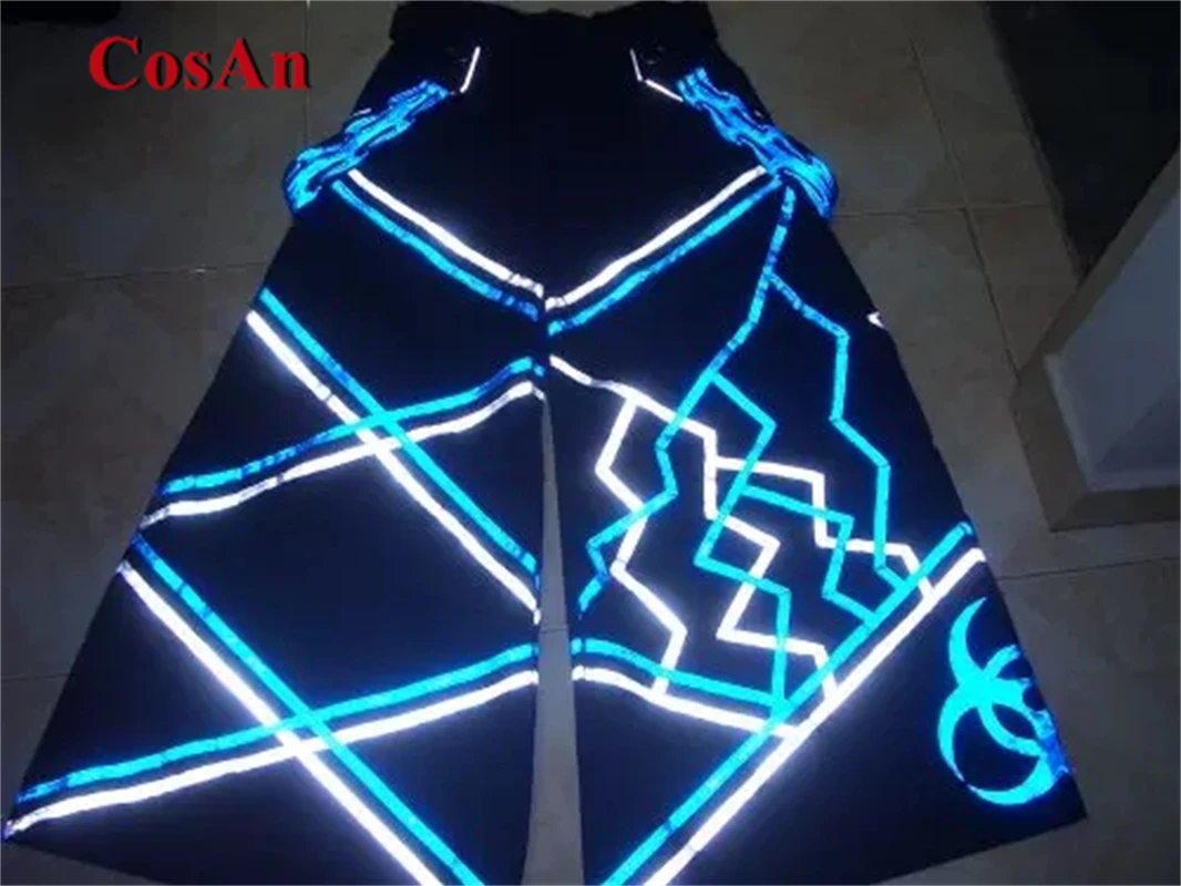 

CosAn Ghost Dance Reflective Pants Fluorescent Pants Street Hip-hop Pants Night Cosplay Costume Activity Party