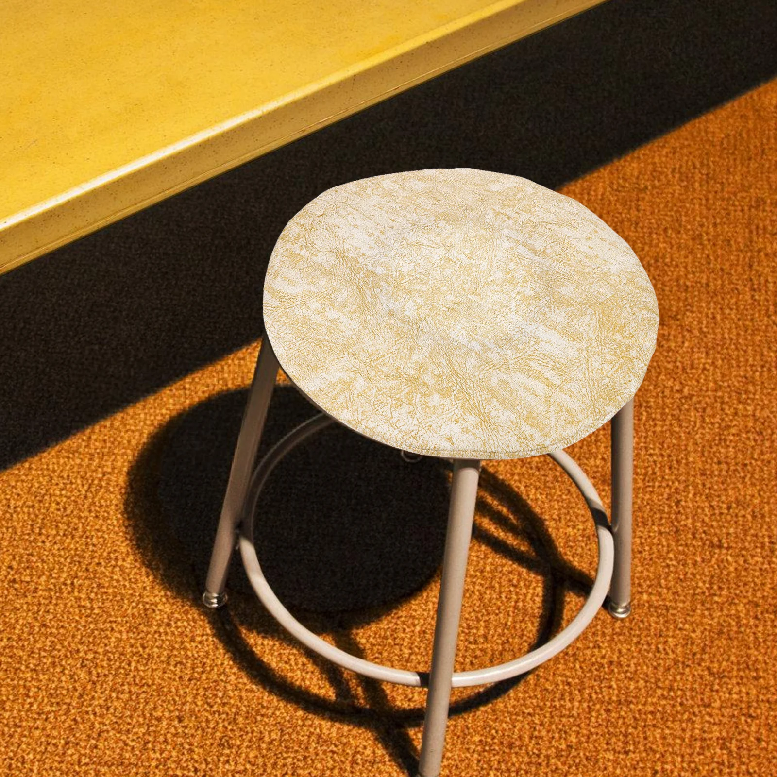 غطاء مقعد مستدير من القماش المطاطي المطاطي للمنزل والمكتب وكرسي التجميل وأغطية البراز المستديرة #2