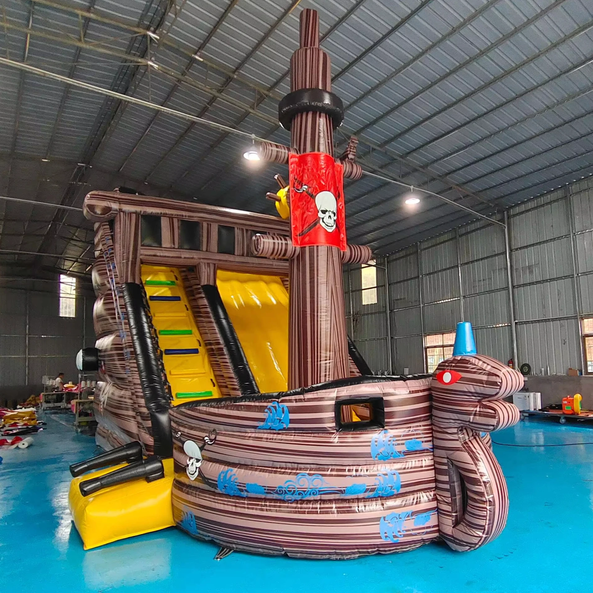 

Hot Sale Inflatable Pirate Slide For Boat Bounce House With Slide Jumping Castle Slide For Sale Commercial Bouncy House