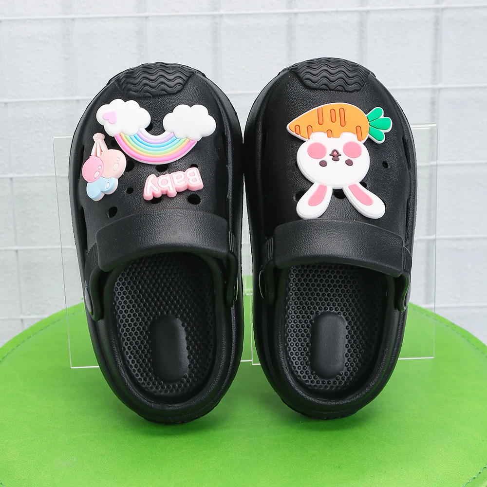 

Fashion Kids Sandals Hole Children's Shoes Slippers Soft Anti-Skid Cartoon Diy Design Hole Baby Shoes Sandy Beach for Boys Girls