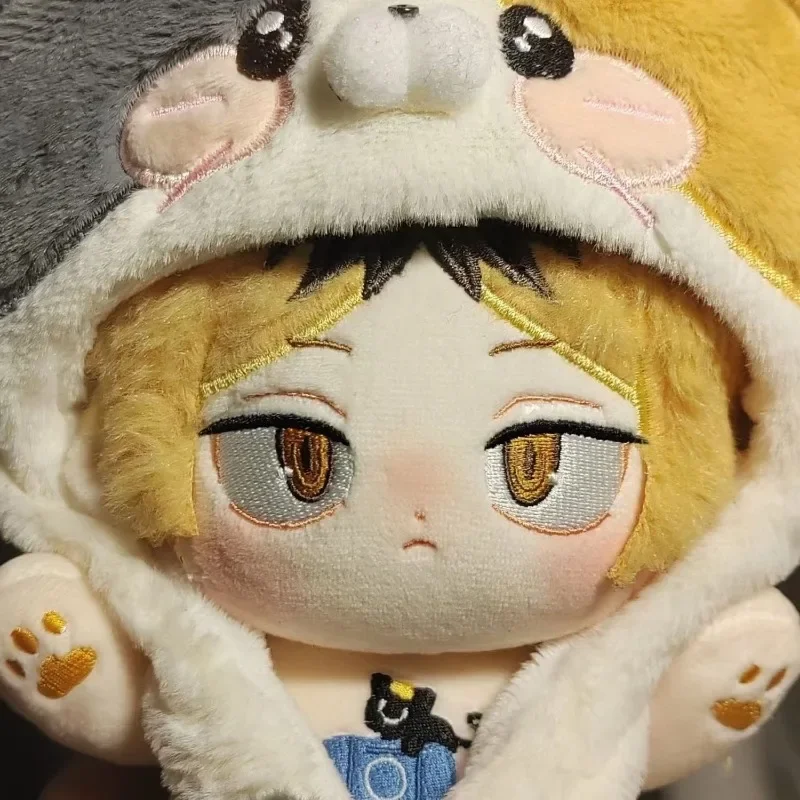 Kozume Kenma-vestido felpa  20CM, muñeca  algodón, ropa Cosplay con orejas  peluche  esqueleto, regalos  navidad