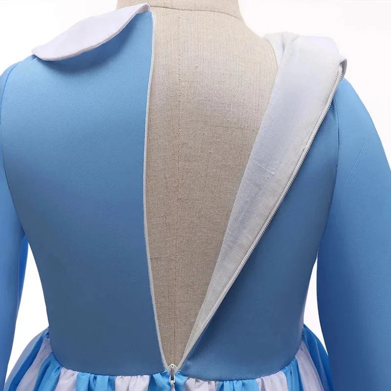 CyGirl أليس في بلاد العجائب زي طفل الفتيات كرنفال الأميرة تأثيري فستان فتاة الأطفال هالوين عيد ميلاد ملابس للحفلات 1-7