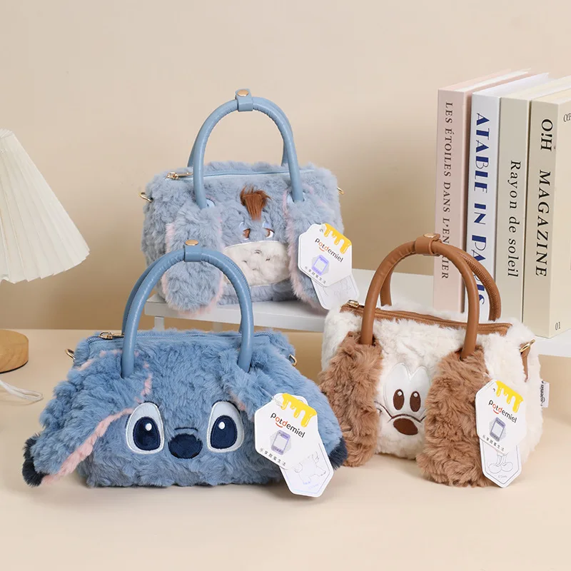 Nowa pluszowa torebka na jedno ramię Judy Stitch Eeyore Bruto, pluszowa lalka, duża pojemna torba cylindryczna, lalka, torebka crossbody.