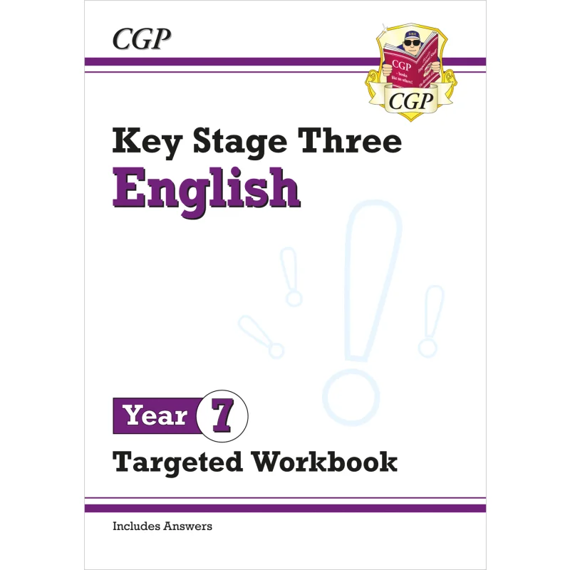 

New KS3 English Year 7 Targeted Workbook With Answers CGP Books Coordination Group Publications 9781789087833 Book