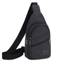 Xierya Men Canvas Crossbody Bag Wear-Resistant Outdoor Fashion Sports Bags for Men Black Male Casual Shoulder Bag Travel Satchel
