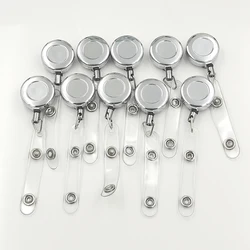 10 Pieces 2.8cm Zinc Alloy Buckle Retractable Badge Holder ID Badge Reel Clip on Card Holders Alligator Clip 5 Gold 5 Silver