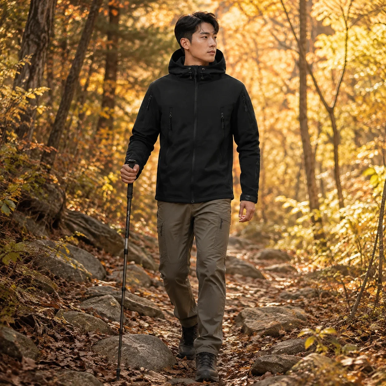 2026 Outdoor Sports Waterproof Fleece Camo Jacket Fans Winter Hunting Climbing Riding Hiking Softshell Coat