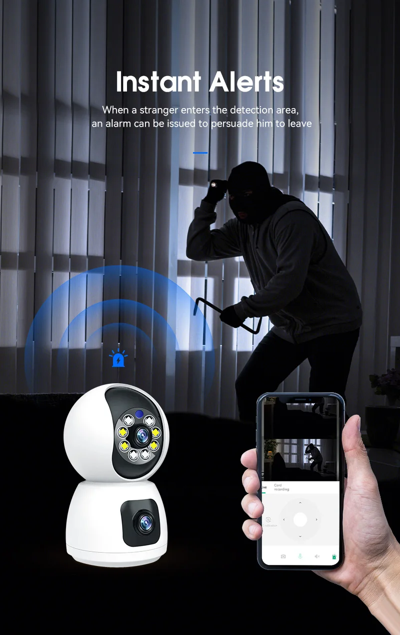 

4MP UHD Eseecloud APP Full Color Dual Lens WIFI IP Camera AI Humanoid Detection Home Security CCTV Intercom Baby Monitor