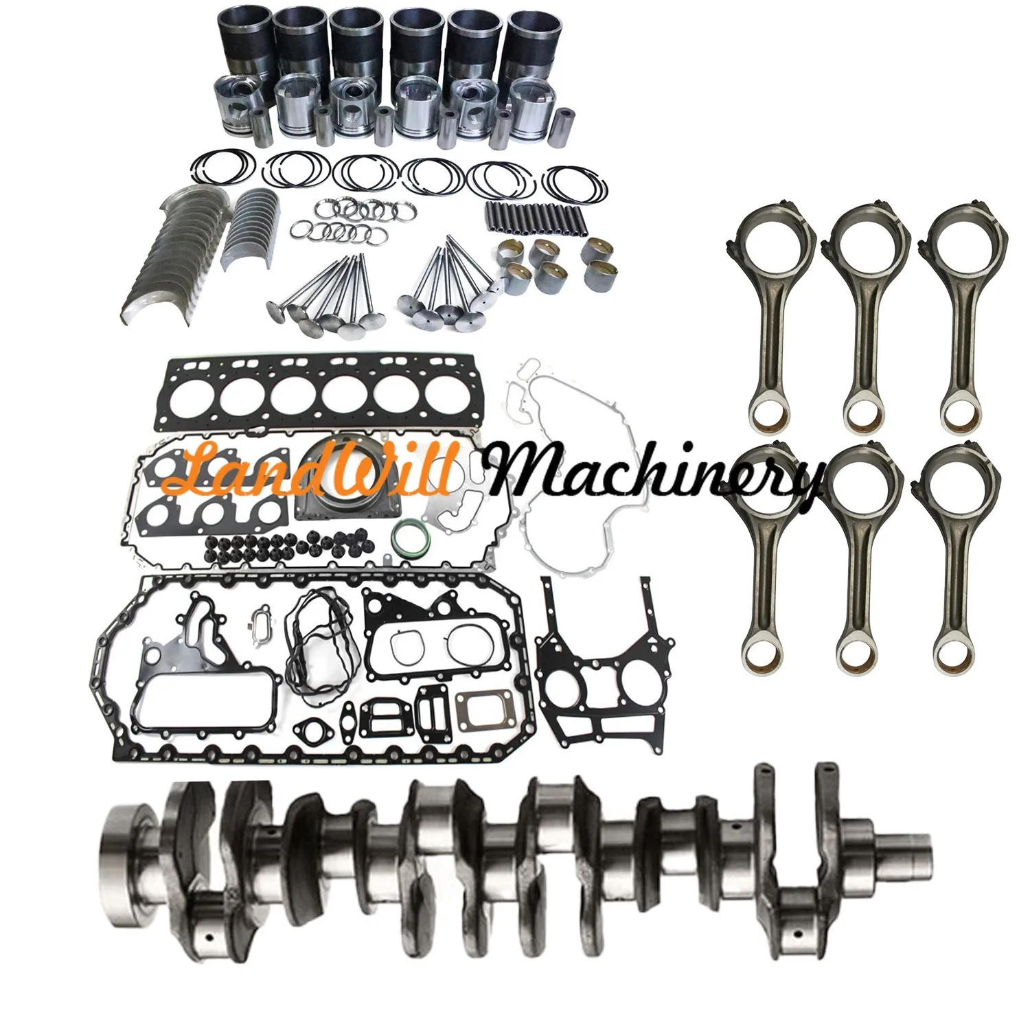 Overhaul Rebuild Kit + Connecting Rod + Crankshaft Fits For Caterpillar CAT C6.6