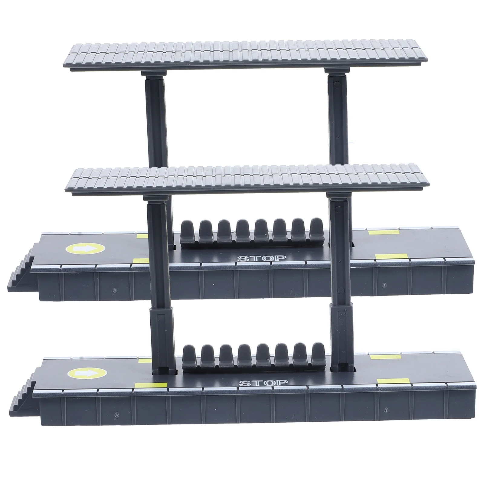 

2pcs Station Platform For Kids Diy Train Railway Scenery Decoration Pretend Play Simulation Station Building Set