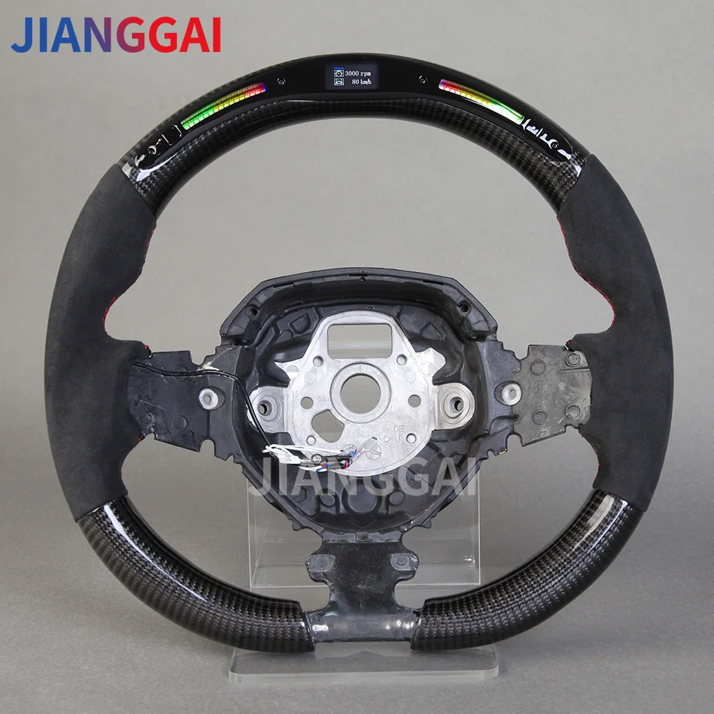 Customized Led Car Steering Wheel Carbon Fiber Itlay Alcantara For Lamborghini Aventador Urus Huracan