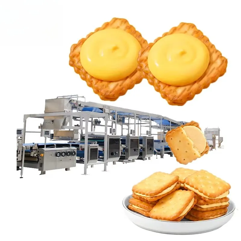 Customizable Fully Automatic Peanut Butter Vanilice Cookie Maker Italian Style Thin Cone Chocolate Biscuit Production Machine