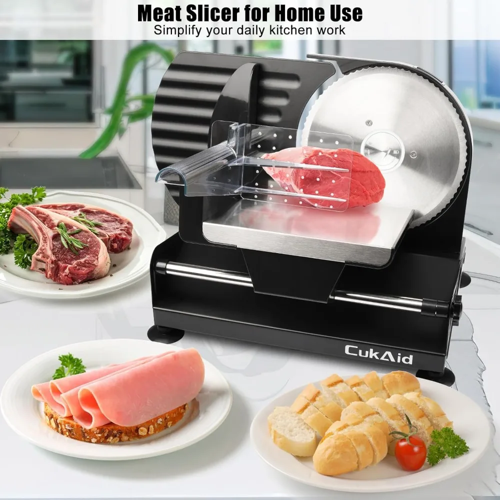 เครื่องตัดเนื้อไฟฟ้า 200W สําหรับใช้ในบ้าน, เครื่องตัดอาหารเดลี่, เครื่องตัดเนื้อ, เครื่องล้างจานปลอดภัย, ใบมีดแบบถอดได้และอาหาร