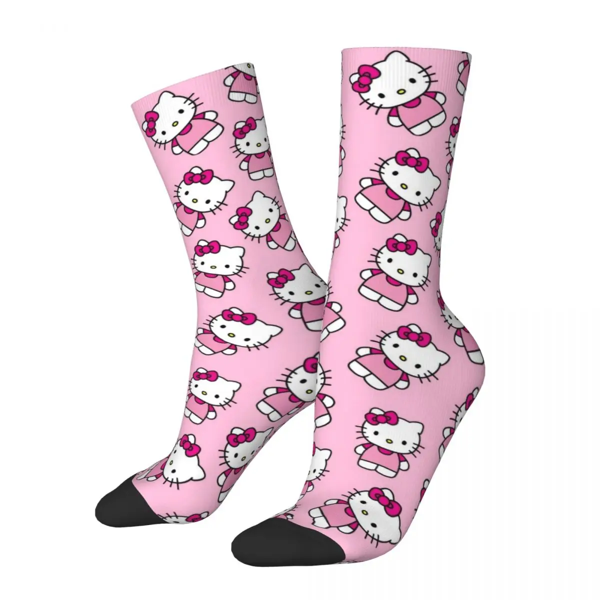 Pink Kawaii Hello Kitty Socks Men's Women's Fashion Socks High Quality Spring Summer Autumn Winter Socks Gift