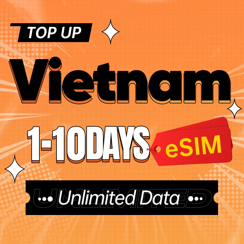 [1-10days]Vietnam prepaid sim cards unlimited data  travel card NO call and sms