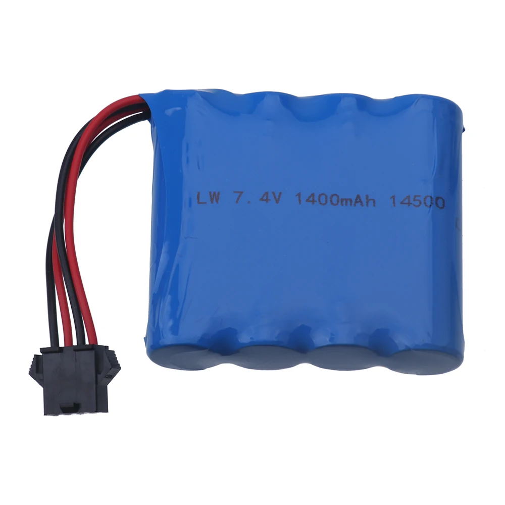 7.4V 1400mAh 2S Lipo Battery and charger set For DE36W 1:16RC Off-Road 4WD High-Speed Climbing Drift Racing toy accessories