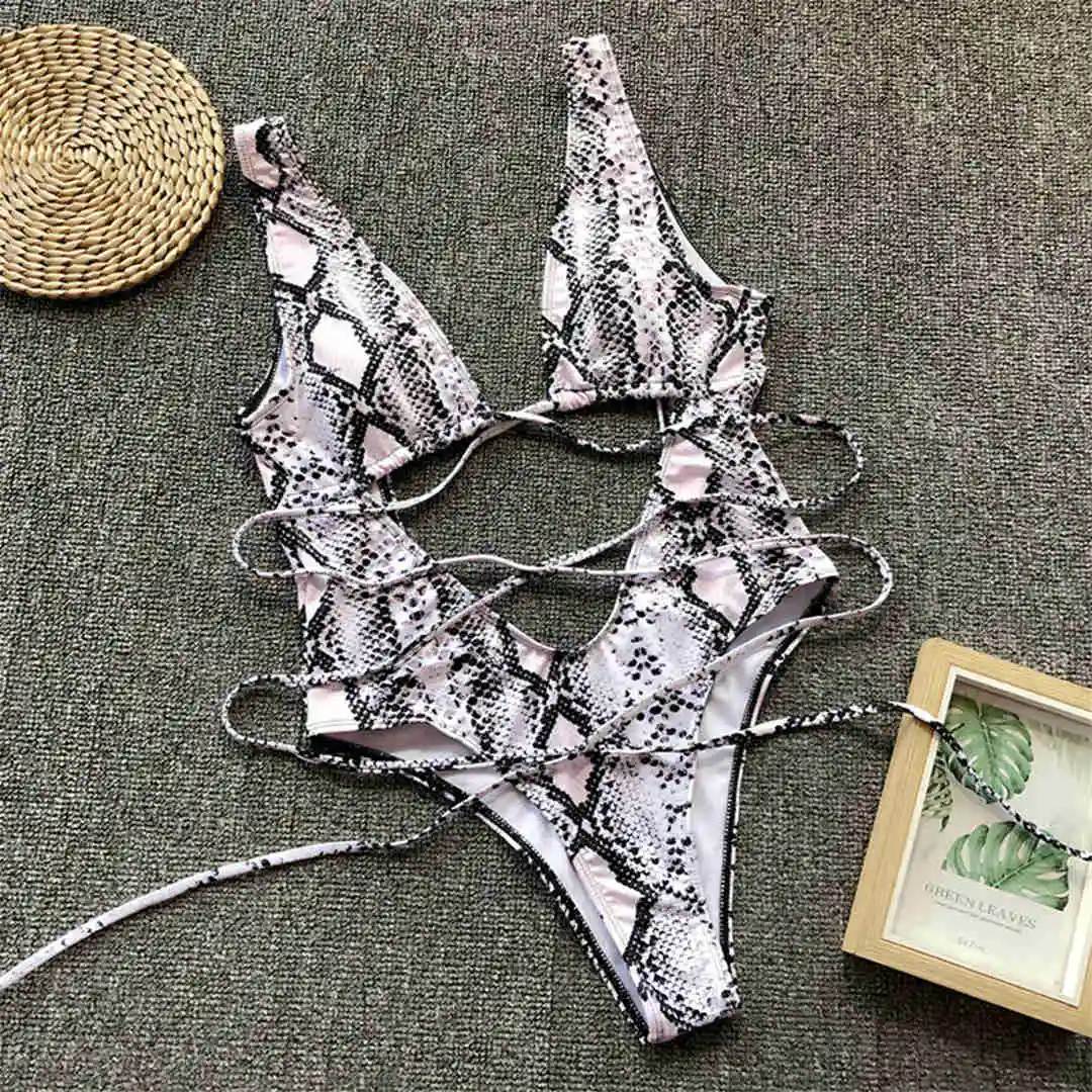 Sexy Bandage-Badeanzug mit Wickeldesign, tiefem V-Ausschnitt und Cut-Outs, einteiliger Monokini-Badeanzug für Damen, Badebekleidung, Badeanzug, Modell V1037 – Detail 37