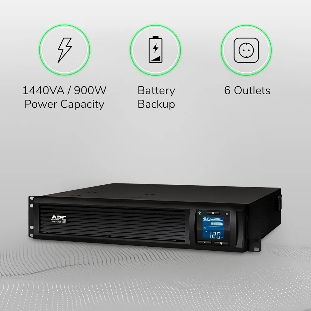 1500VA Smart UPS with SmartConnect,UPS Battery Backup, Sinewave, AVR, 120V, Line Interactive Uninterruptible Power Supply