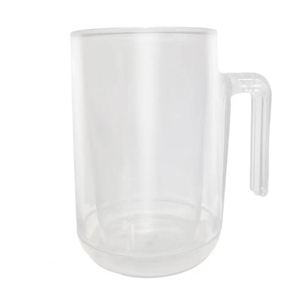 Freezer Beer Mug Insulated with Handle Frosty Chilled Drinks No Ice Cubes Needed Plastic Pint Freezer Cup Bar Party Cold Drink