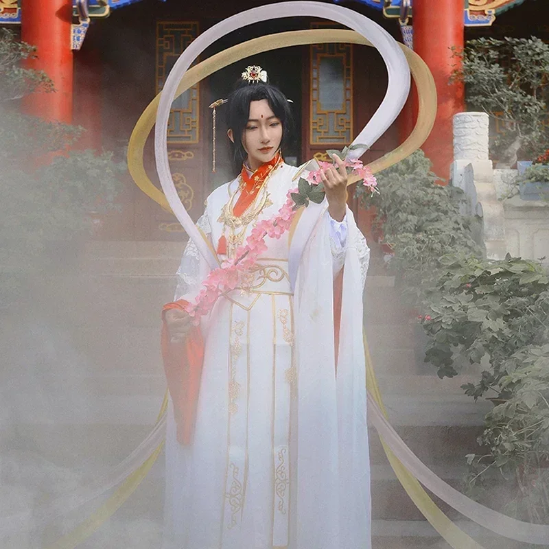 Heaven Official's Blessing Xie Lian Cosplay Costume Crown Prince Yueshen Wedding Dress Female Male Chinese Hanfu Clothing Wig