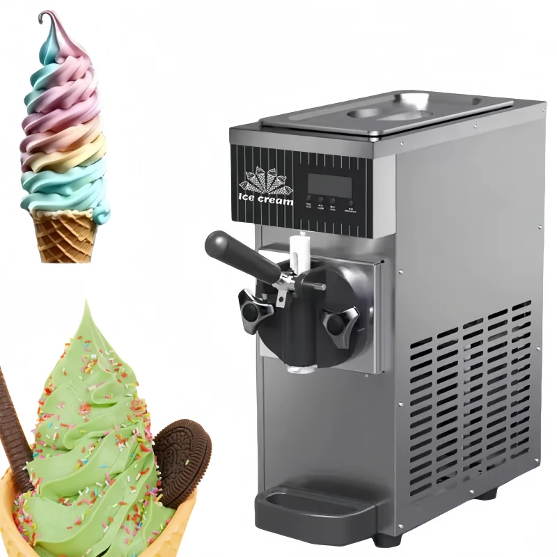 ماكينة آيس كريم ناعم القوام الصغيرة بقدرة 450 وات BQL28 ماكينة آيس كريم تجارية رائعة لإعدادات الأعمال المتعددة عن طريق البحر إلى الباب