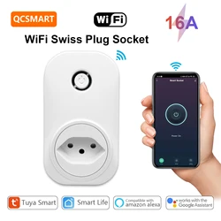 LoraTap Wireless Smart Swiss Brazil Plug WiFi Socket Tuya Smart Life App Remote Control Timing Home Assistant Alexa