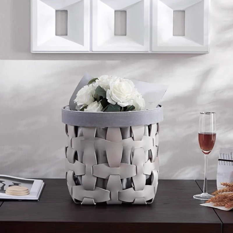 

Breathable Rattan Storage Basket Multi-Functional Closet Organizer for Bedroom & Office with Reinforced Base And Removable Liner