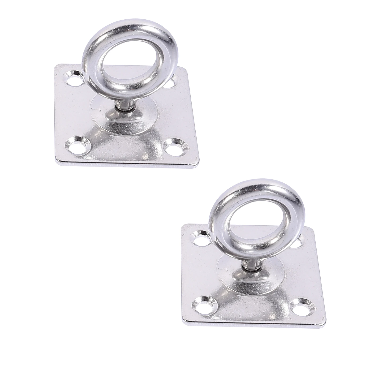 

2pcs Fixed Grommet Plate Metal Clip Heavy Duty Square Shaped Suspension Ceiling Hook Wall Mount Silver Durable Strong Bearing