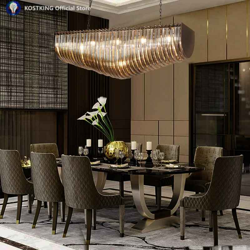 LED Chandelier Hot Sale Creative Design Transparent Glass Indoor Living Room Dinning Room Modern Chandeliers