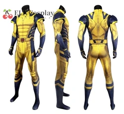 Wolverine Cosplay Costume James Howlett Jumpsuit Shoulder Armor Set 3D Printing Zentai Bodysuit Superhero Halloween Man Outfit