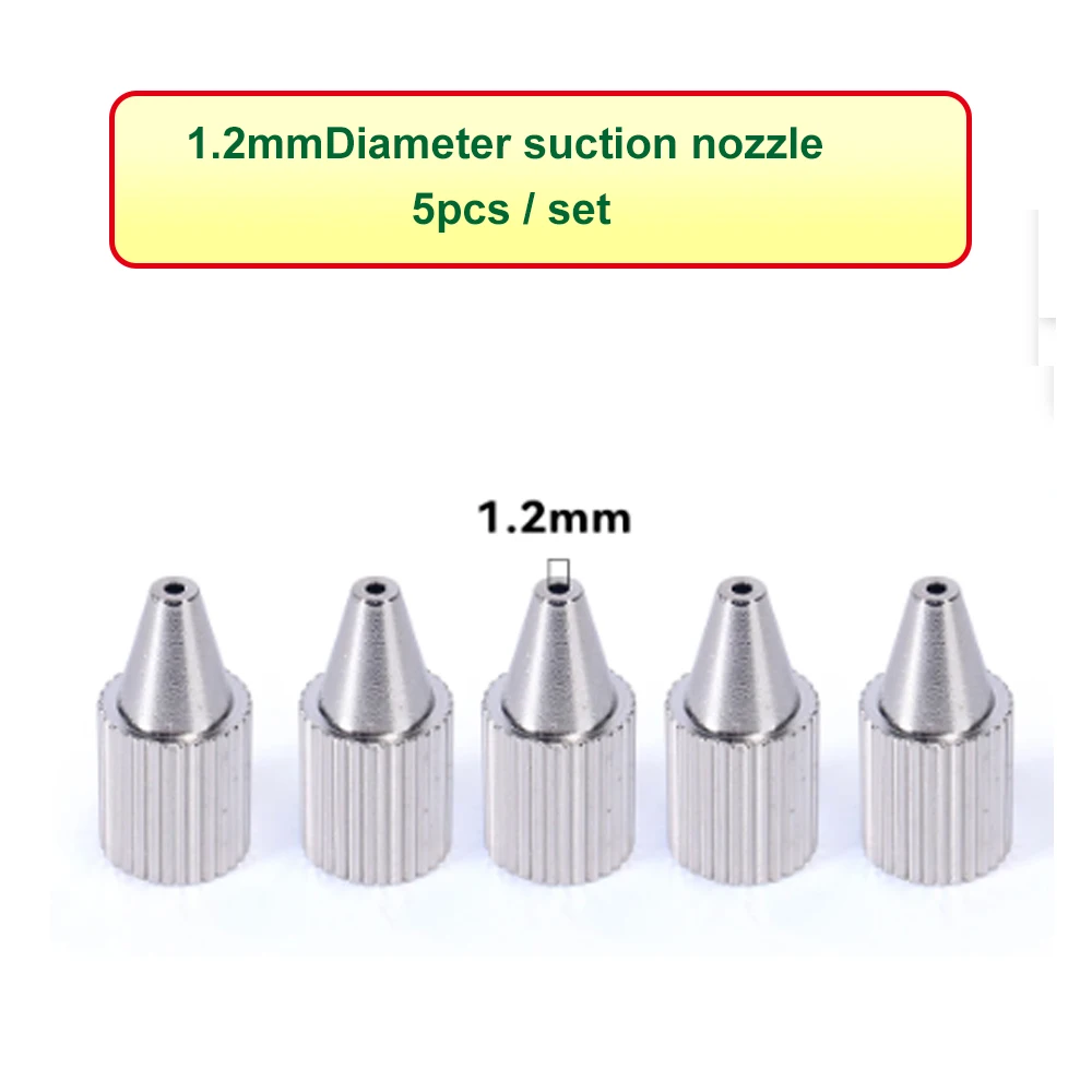 5pcs/Set Suction Nozzle Use for YIHUA 929D-V Electric Soldering Iron Tin Sucker Device  1.2mm Or 1.0mm  Diameter Suction Nozzle