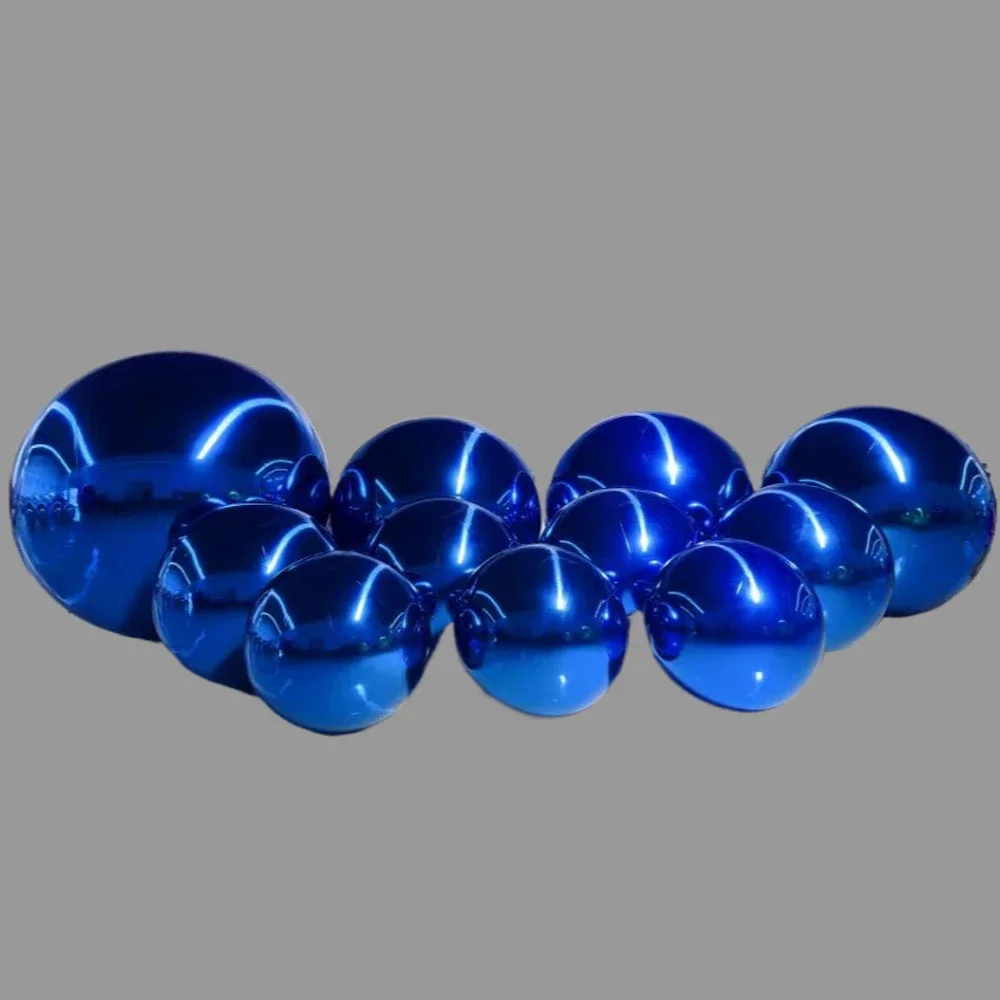 wholesale Rushed Blue Giant Inflatable Mirror Ball Nightclub Refective Disco Balloon Party Wedding Huge Floating Sphere Event