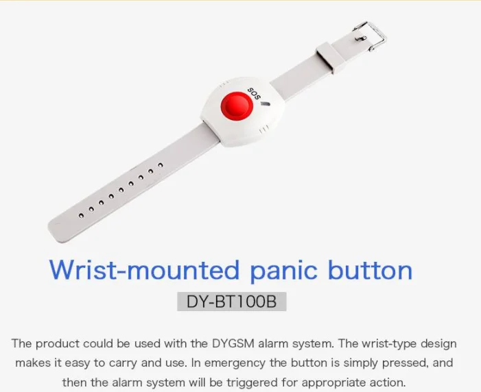 433Mhz  Wireless  SOS Emergency Panic Button For Elder Care GSM Alarm System