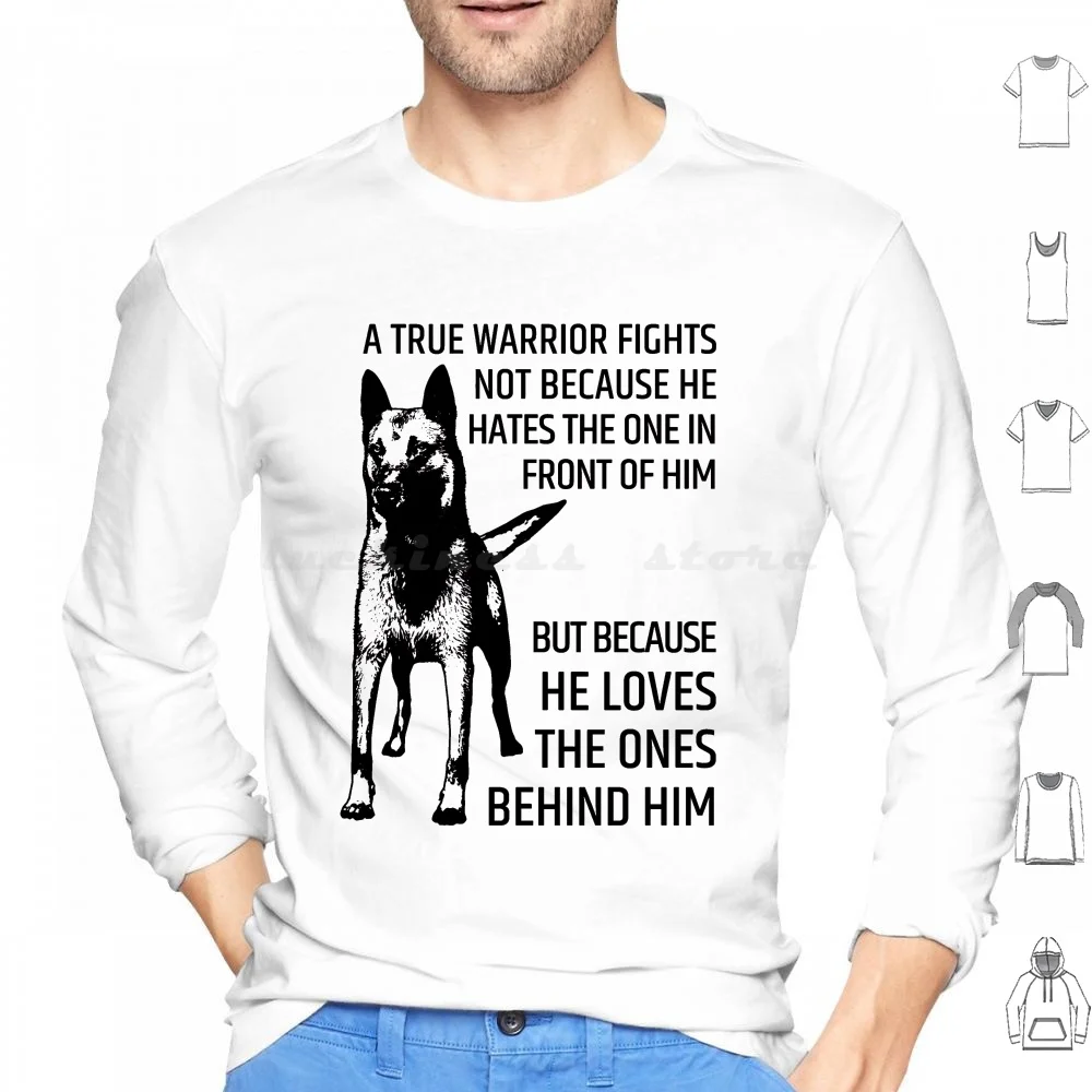 Belgian Shepherd-Malinois Hoodie cotton Long Sleeve Malinois Malinois Dog Belgian Shepherd Belgian Malinois Mali Maligator