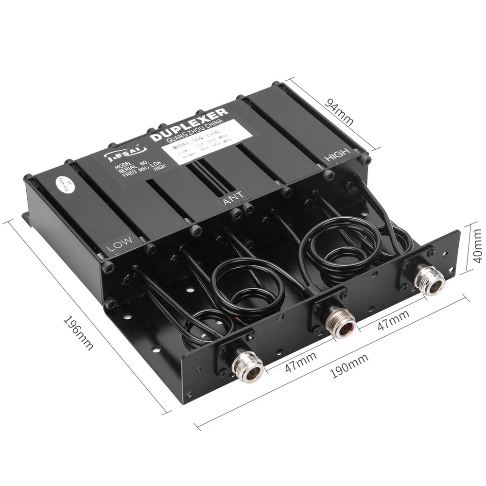 AT42  50W VHF Duplexer SGQ-150D N-Head Repeater Duplexer TX: 157.650/RX: 163.350MHZ DIY Walkie-Talkie Repeater Box