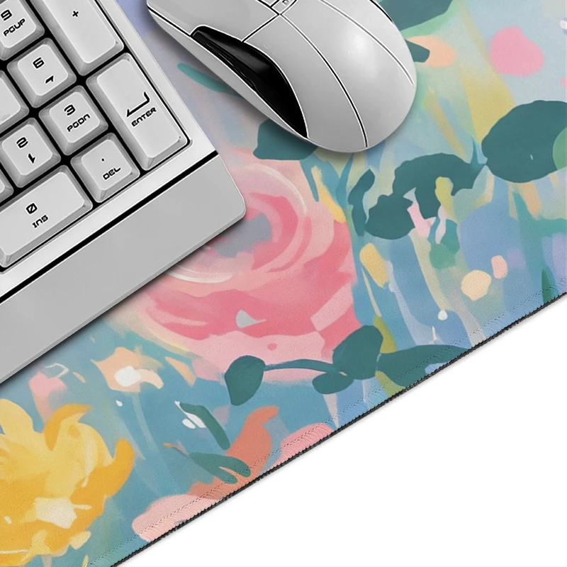 Mouse Pad Colorful Garden Black Cat Gamer printon demand HD Mousepad XXL Playmat keyboard pad Soft Office Non-Slip Table Mat