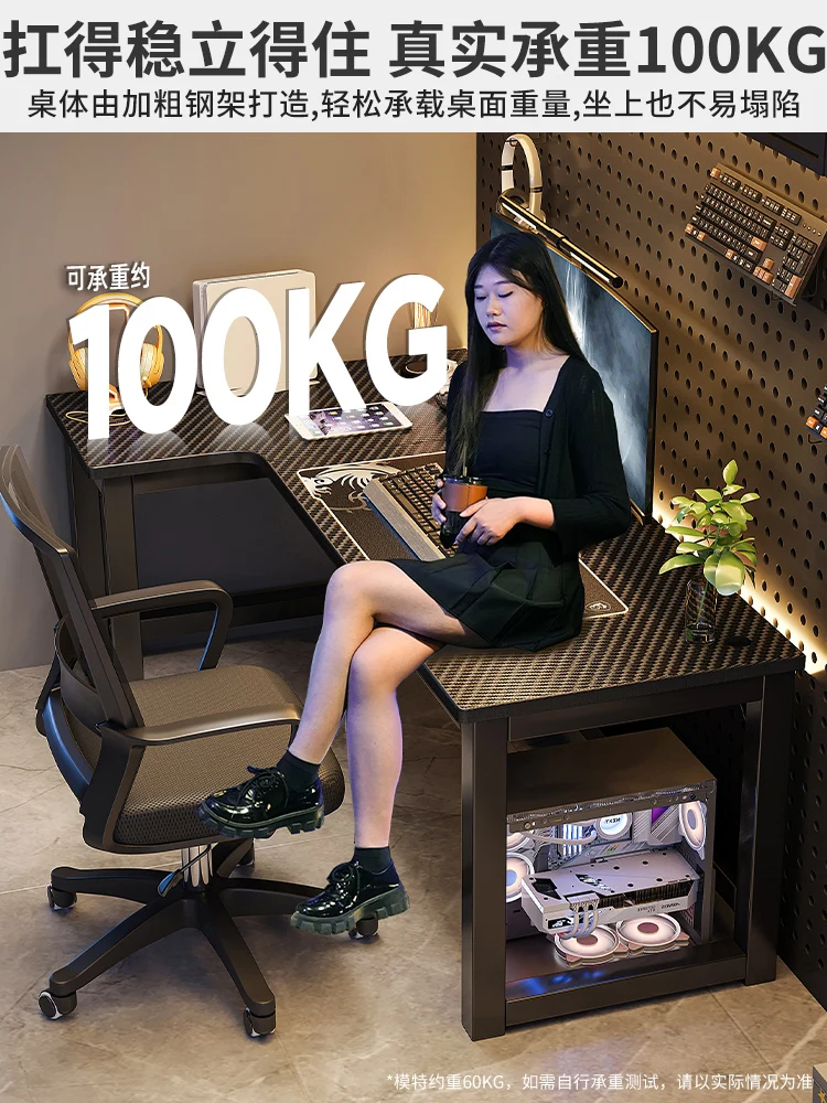 Escritorio doble para computadora, mesa de deportes electrónicos de escritorio, hogar, oficina, banco de trabajo